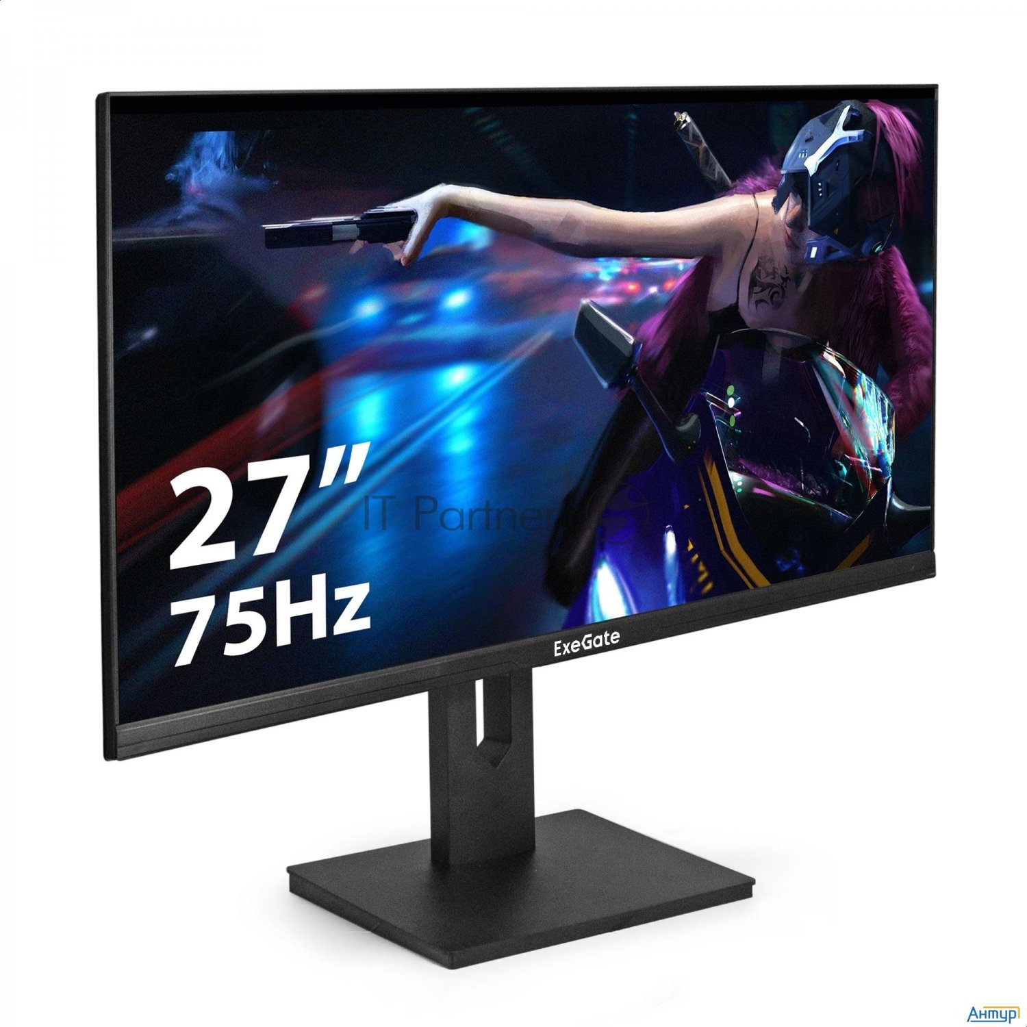 Монитор игровой 165 Гц 27" Exegate combat Eg2707c (ips Led Grade A+, Fhd, 1920x1080@165Гц, 16:9, 250