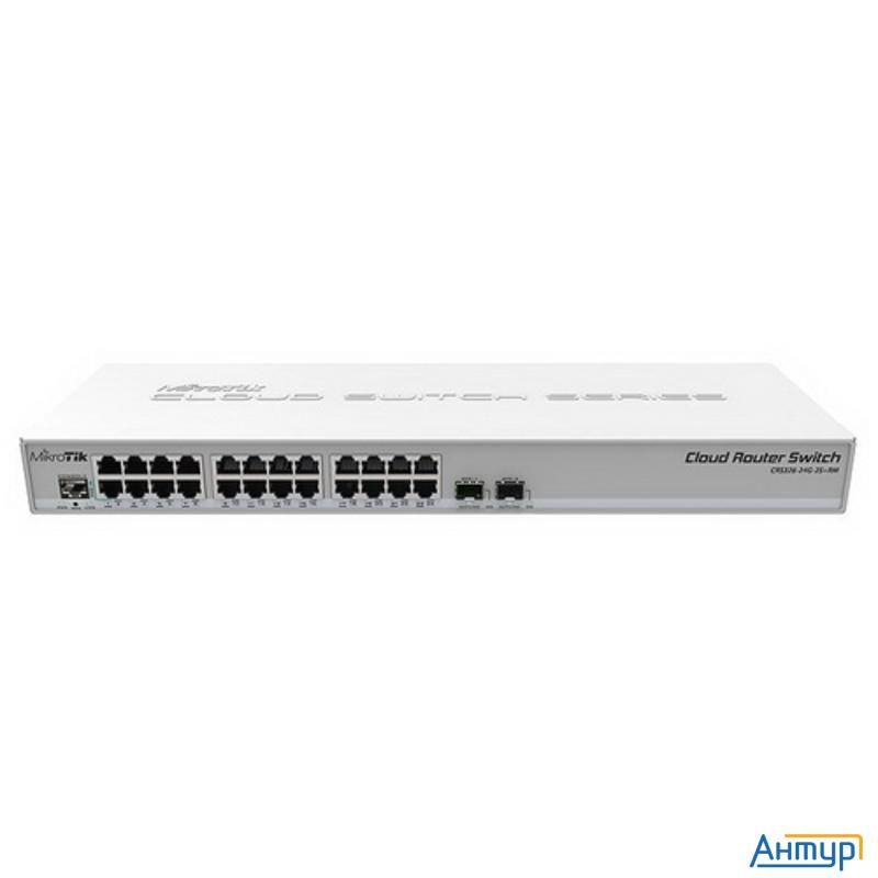 Mikrotik Crs326-24g-2s+rm Коммутатор Cloud Router Switch 326-24g-2s+rm With Routeros L5, 1u Rackmoun