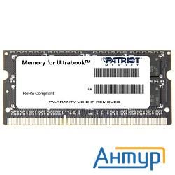 Patriot Ddr3 8gb (pc3-12800) 1600mhz So-dimm [psd38g1600l2s]