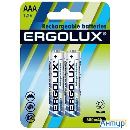 Ergolux Aaa-600mah Ni-mh Bl-2 (nhaaa600bl2, аккумулятор,1.2В)  (2 шт. в уп-ке)