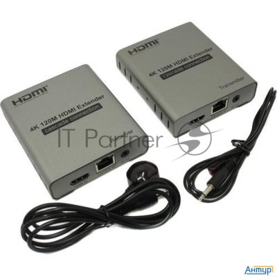 Активный удлинитель Orient Ve048, Hdmi 4k Extender (tx+rx), до 120 м по одной витой паре, Hdmi 1.4b,