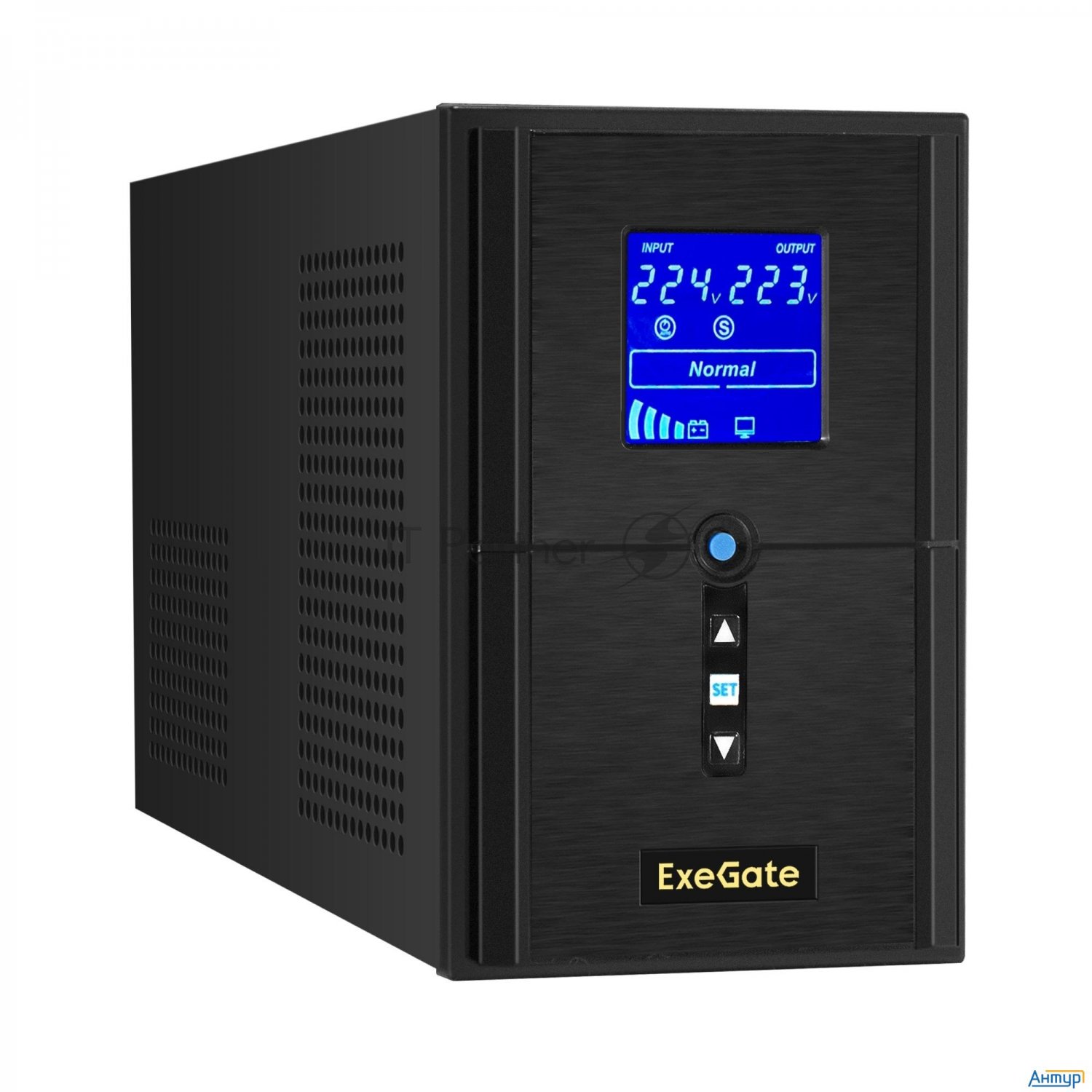 ИБП (инвертор, синус, для котла) Exegate Sinetower Sn-1000.lcd.avr.2sh.1c13.usb <1000va/800w, чистая