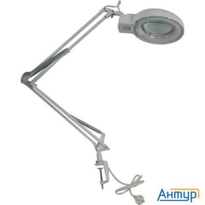 Rexant 31-0001 Лупа на струбцине  , круглая, 3d, с подсветкой, белая