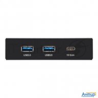 Планка Usb на переднюю панель Exegate U3h-616, 3,5", 2*usb3.0+1*typec, черная, металл, подсоединение