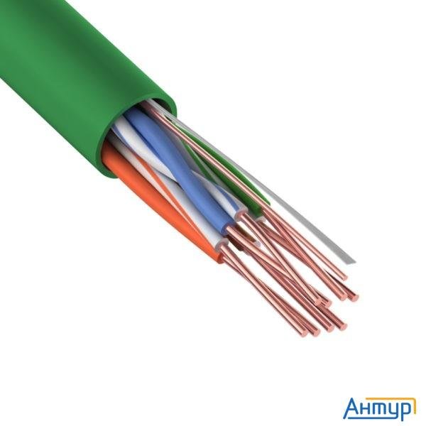 Rexant (01-0061) Кабель витая пара U/utp, Cat 5e, нг(А)-lsltx 4х2х0,52мм, 24awg, внутренний, зеленый