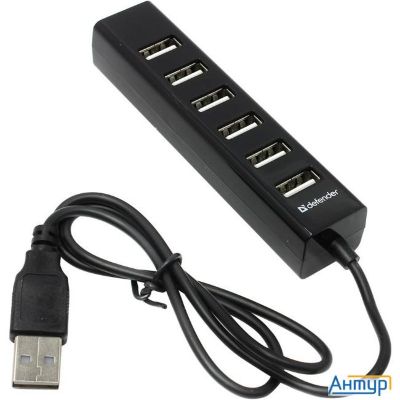 Defender Универсальный Usb разветвитель Quadro Swift Usb2.0, 7 портов (83203)