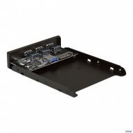 Планка Usb на переднюю панель Exegate U3h-623, 3,5", 3*usb3.0+1*typec, черная, металл, подсоединение