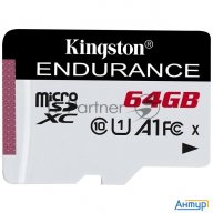 Флеш карта Microsd 64gb Kingston MicrosdНc Class 10 A1 Uhs-i Endurance 95r/30w  Card Only