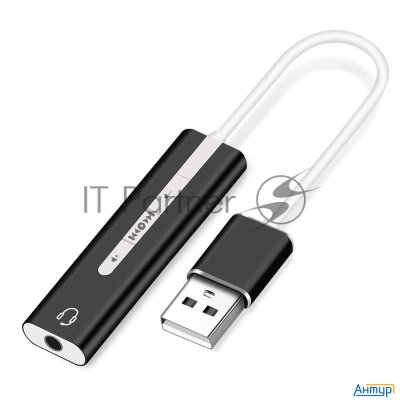 Orient Au-04plb, Адаптер Usb To Audio (звуковая карта), Jack 3.5 Mm (4-pole) для подключения телефон