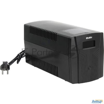 Источник бесперебойного питания Ups Sven Pro 1500 (1000 Wa, Lcd, Usb, Rg-45, 3 евро розетки )