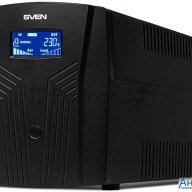 Источник бесперебойного питания Ups Sven Pro 1500 (1000 Wa, Lcd, Usb, Rg-45, 3 евро розетки )