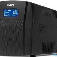 Источник бесперебойного питания Ups Sven Pro 1500 (1000 Wa, Lcd, Usb, Rg-45, 3 евро розетки )