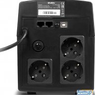 Источник бесперебойного питания Ups Sven Pro 1500 (1000 Wa, Lcd, Usb, Rg-45, 3 евро розетки )