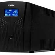 Источник бесперебойного питания Ups Sven Pro 1500 (1000 Wa, Lcd, Usb, Rg-45, 3 евро розетки )