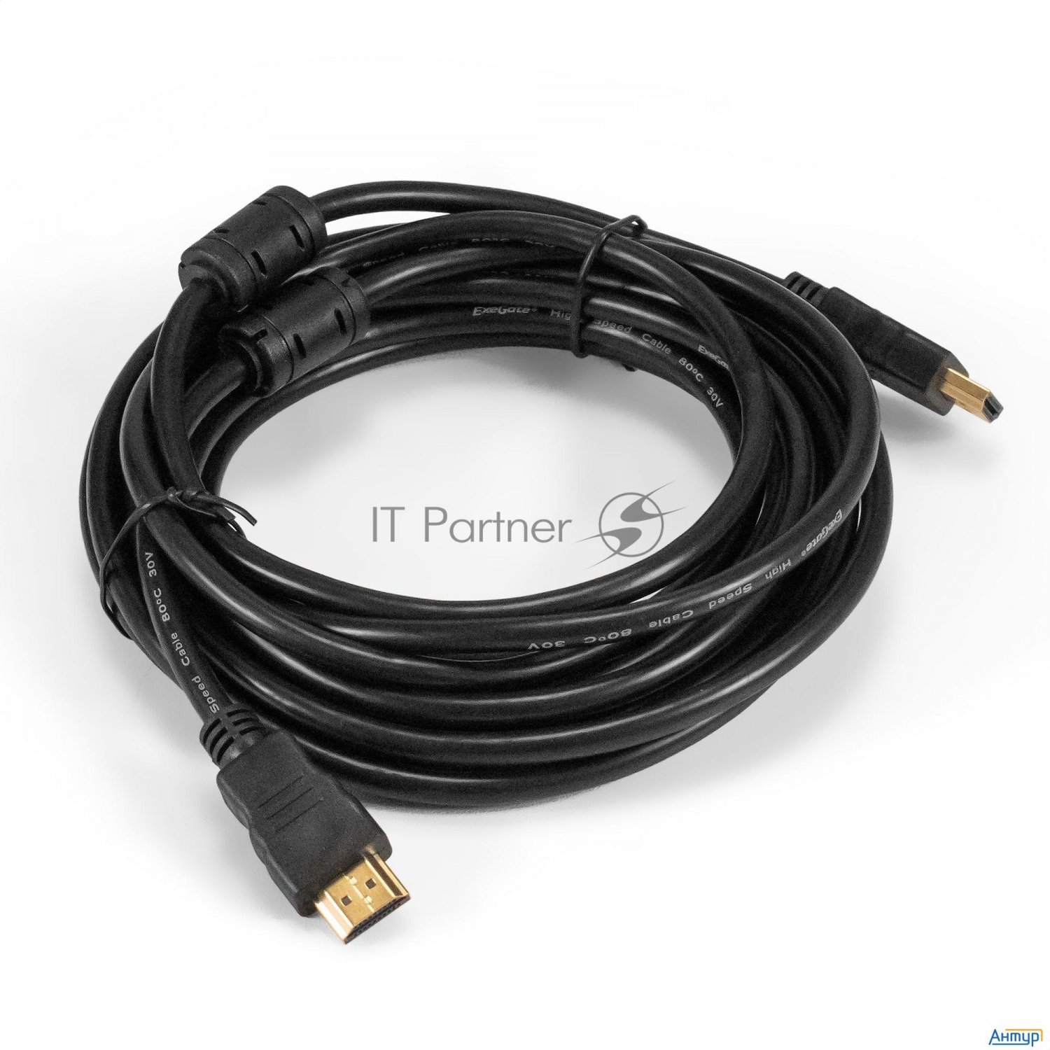 Exegate Ex294691rus Кабель Hdmi Exegate Ex-cc-hdmi-5.0f (19m /19m, 5м, V1.4b, ферритовые кольца, поз