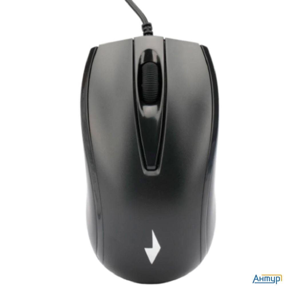 Gembird Mop-110 Black {Мышь, Usb, черный, 3 кнопки,  1000 Dpi, кабель 1.8м}