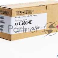 Ricoh 408186 Принт-картридж Sp C360he малиновый (sp C360dnw/sp C360snw/sp C360sfnw/sp C361sfnw, (600