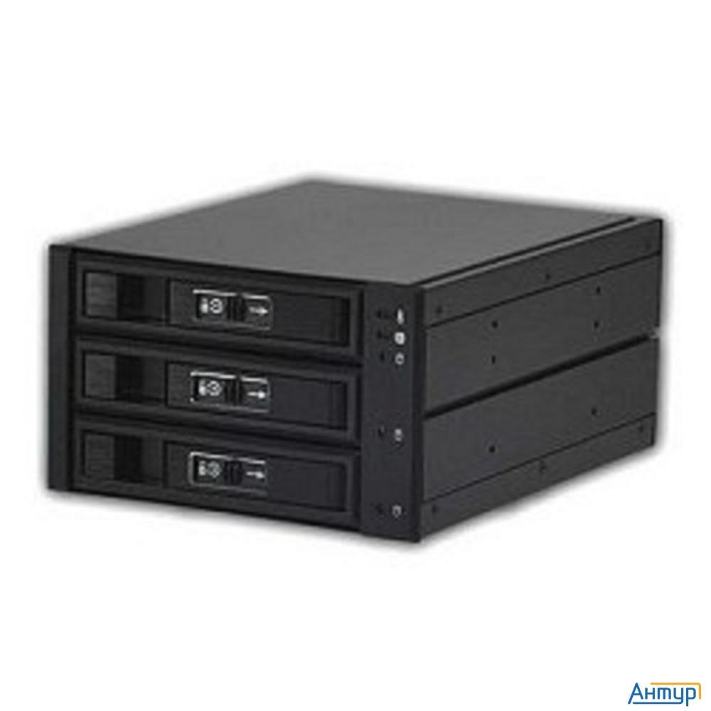 Procase L3-203-sata3-bk {hot-swap корзина 3 Sata3/sas 6gb, черный, с замком, Hotswap Aluminium Mobie