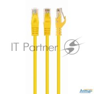Патч-корд Utp Cablexpert кат.6, 0.25м, литой, многожильный (жёлтый)