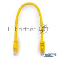 Патч-корд Utp Cablexpert кат.6, 0.25м, литой, многожильный (жёлтый)