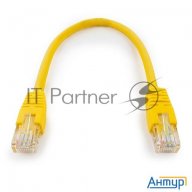 Патч-корд Utp Cablexpert кат.6, 0.25м, литой, многожильный (жёлтый)