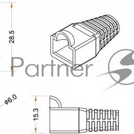 Изолирующий колпачок Hyperline Boot-bk-10 для разъемов Rj-45, черный (10 шт.)