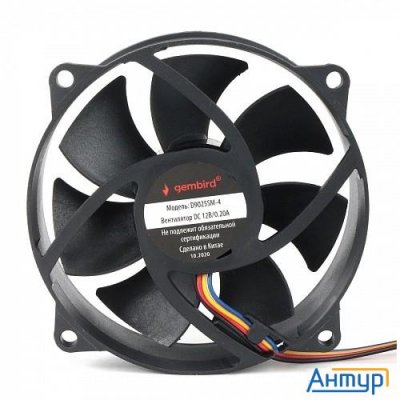 Gembird Вентилятор для корпуса 90x90x25, втулка, 4 Pin, провод 30 см (d9025sm-4)