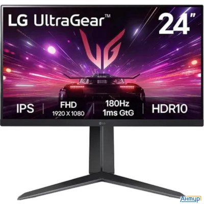 Lcd Lg 23.8" 24gs65f-b Ultrawide черный {ips 1920x1080 180hz 1ms 300cd 178/178 Hdmi Displayport G-sy