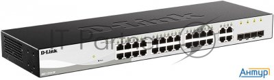 Настраиваемый коммутатор Websmart с 24 портами 10/100/1000base-t и 4 комбо-портами 100/1000base-t/sf