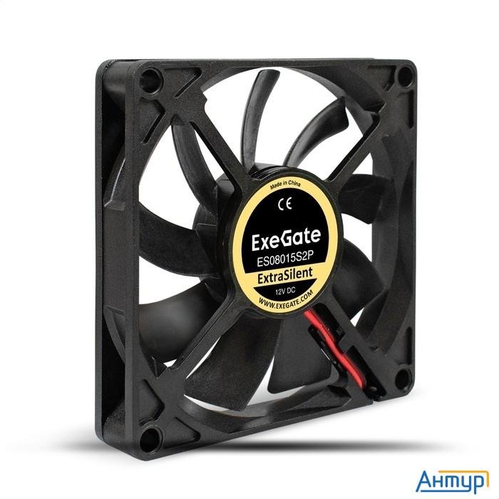 Exegate Ex295233rus Вентилятор 12В Dc Exegate Extrasilent Es08015s2p (80x80x15 мм, Sleeve Bearing (п
