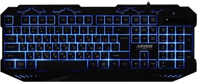 Cbr Kb 868 Armor Usb (Клавиатура игровая, 104 стандартных клавиши + 9 доп., подсветка рабочего поля,