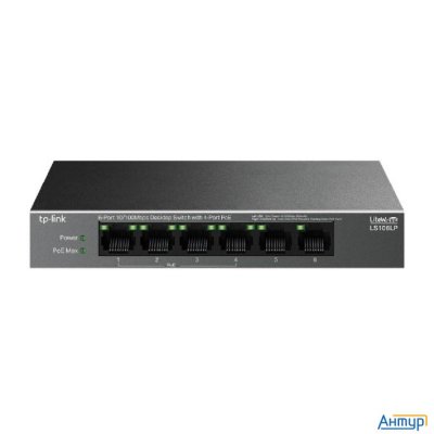Tp-link Ls106lp Настольный коммутатор с 6 портами 10/100 Мбит/с (4 порта Poe)