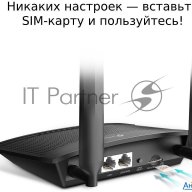 Роутер беспроводной Tp-link Tl-mr100 N300 10/100base-tx/4g(3g) Cat.4 черный