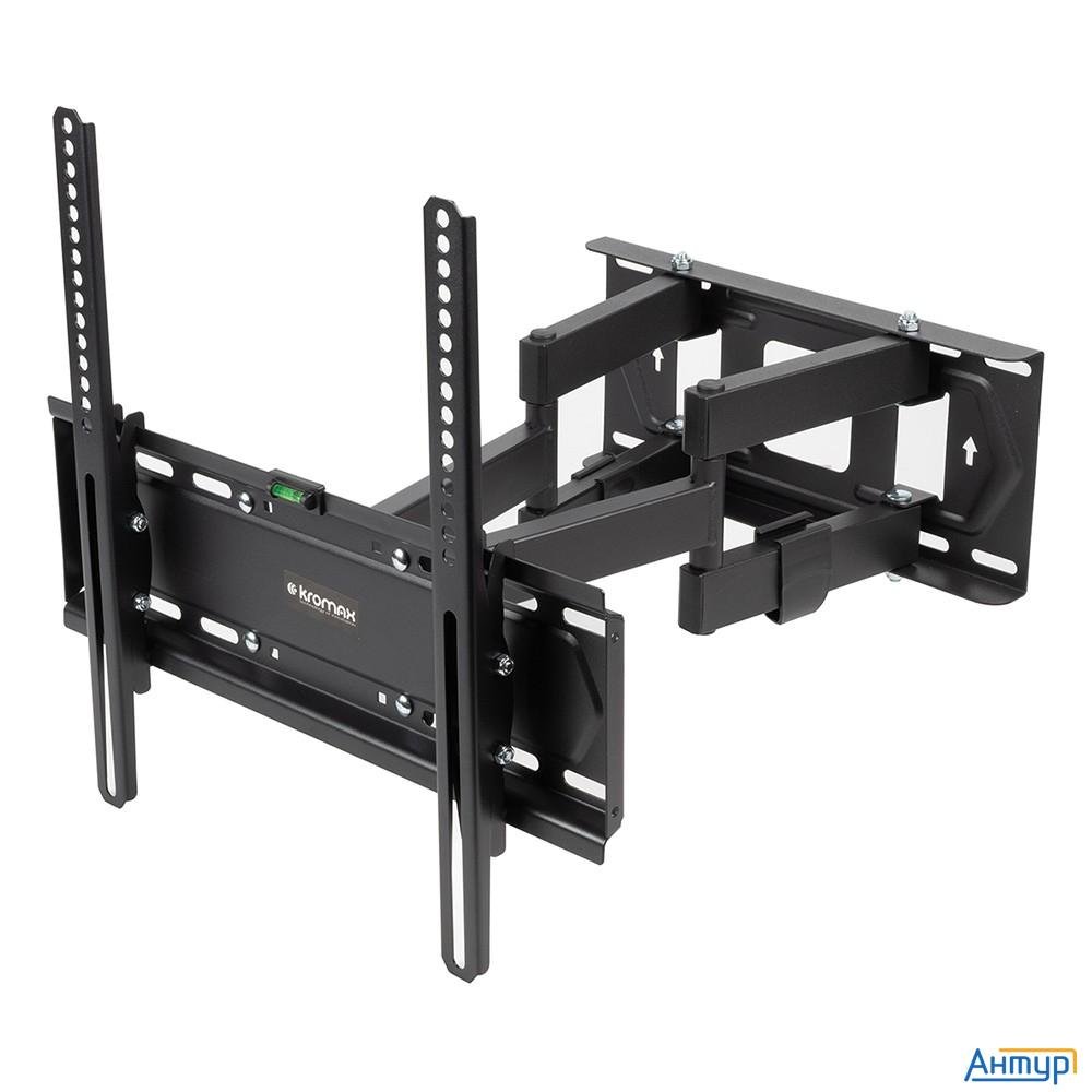 Kromax Pixis-l-2 черный 22"-65" макс.50кг настенный поворот и наклон