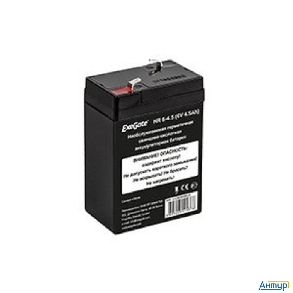 Exegate Ex282949rus Аккумуляторная батарея Hr 6-4.5 (6v 4.5ah, клеммы F1)