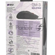 Игровая мышь чёрная Hiper Qm-3 Solatris (usb, 12 кнопок, 10800 Dpi, Pmw3366, Omron, Rgb подсветка, р