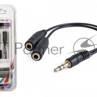 Аудио-переходник Defender Jack 3.5mm разветвитель на два разъема Jack 3.5mm 63001