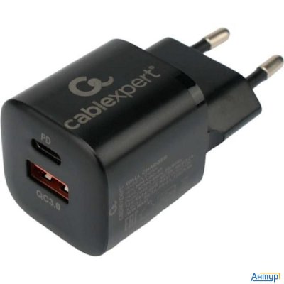 Cablexpert Зарядное устройство 20Вт, 3А, Qc3.0/pd, 1xusb, 1xtype-c, черный, пакет (mp3a-pc-47) Cablexpert Зарядное устройство 20Вт, 3А, Qc3.0/pd, 1xusb, 1xtype-c, черный, пакет (mp3a-pc-47)