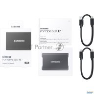 Твердотельный накопитель Samsung Ssd 2tb T7, Usb Type-c, R/w 1000/1050mb/s, Titanium