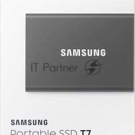 Твердотельный накопитель Samsung Ssd 2tb T7, Usb Type-c, R/w 1000/1050mb/s, Titanium