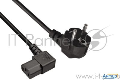 Кабель питания Exegate Pc 1,2 Officepc 450w  Евровилка Schuko   С13 угловой  Vde 250v черный, 1.2м