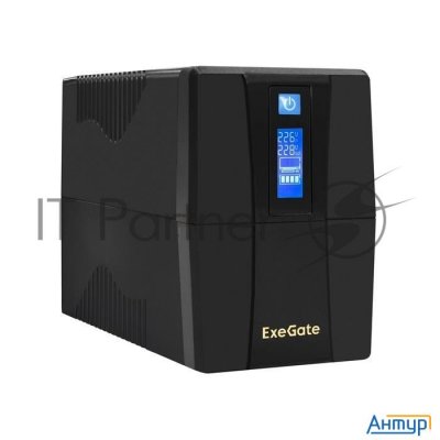Источник бесперебойного питания Exegate Power  Smart Ulb-800 Lcd <800va, Black, 2 евророзетки, Usb>