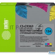 Картридж струйный Cactus Cs-c9363 №134 цветной (18 мл.) для Hp Dj 460series/5740/5743/5793/5940/5943