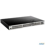 Коммутатор D-link Dgs-1250-52xmp/a1a, L2 Smart Switch With 48 10/100/1000base-t Ports And 4 10gbase-