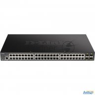 Коммутатор D-link Dgs-1250-52xmp/a1a, L2 Smart Switch With 48 10/100/1000base-t Ports And 4 10gbase-