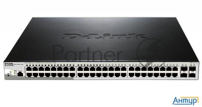Коммутатор  D-link Dgs-1210-52p/me/b1a, L2 Managed Switch With 48 10/100/1000base-t Ports And 4 1000