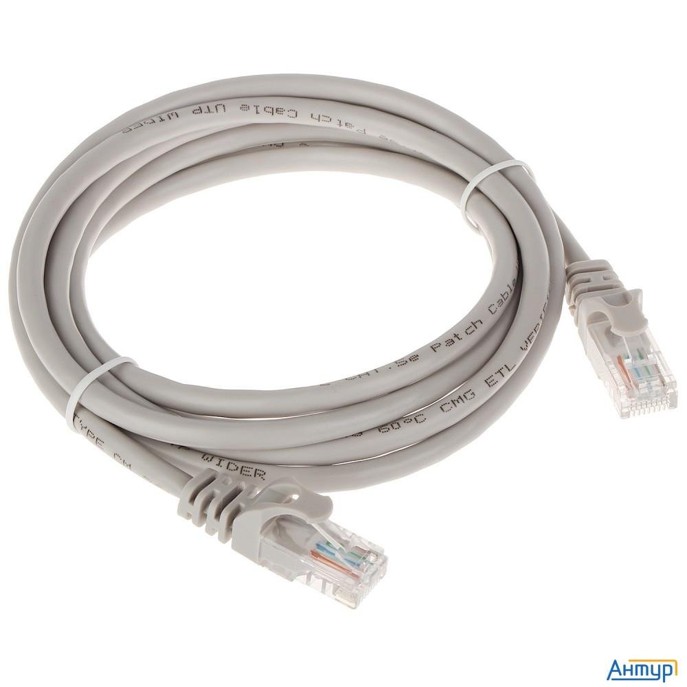 Патч-корд Bion [bpc-u5e101-1m] U/utp, Cat.5e, Awg 26 (7/0,16мм), Cca, многожильный, Pvc, 1м, серый