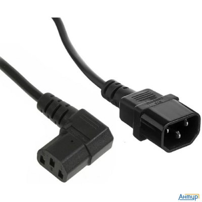 Exegate Ex297744rus Кабель питания Power Ec-1p (c13 угловой->c14, Vde-250v-3*0.75mm2, медь, черный,
