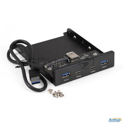 Планка Usb на переднюю панель Exegate U3h-622, 3,5", 2*typea +2*typec (usb 3.2 Gen2 (superspeed Usb