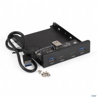 Планка Usb на переднюю панель Exegate U3h-622, 3,5", 2*typea +2*typec (usb 3.2 Gen2 (superspeed Usb